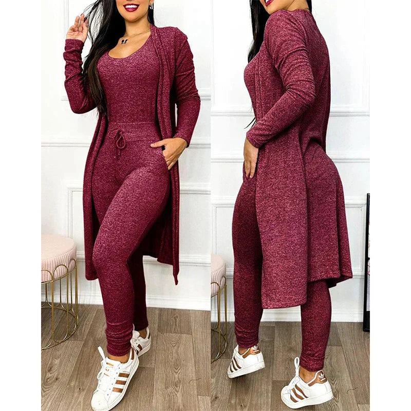 2-piece jumpsuit for spring 2025 | Tight legging jumpsuit with jacket