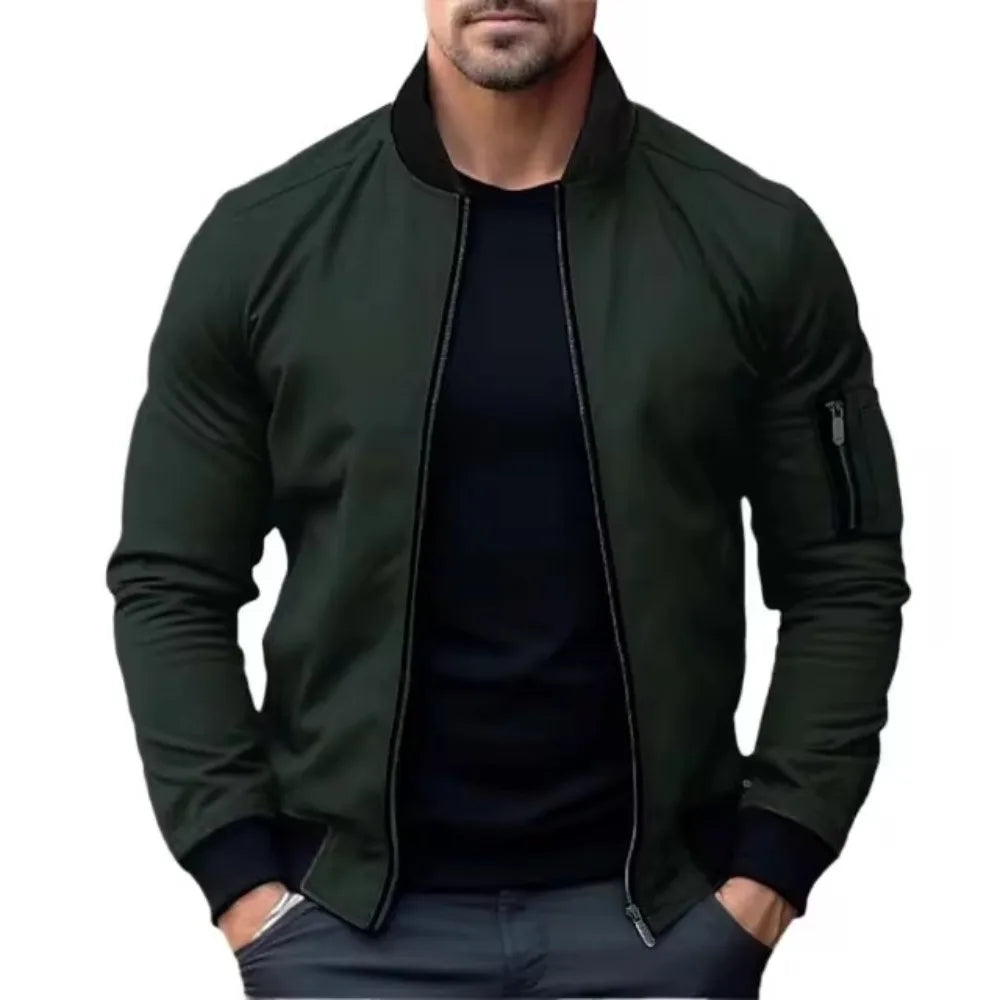 TrendAura Maverick Bomber Jacket For Men Windproof With Durable Zipper And Soft Interior Lining Year Round