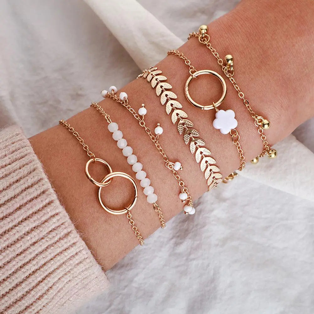 Joan - Layered Bracelet Set - TrendAura