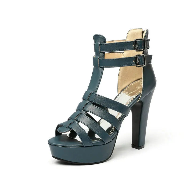 Women's Platform Flat Sandals with Wide Fit and Comfortable Design