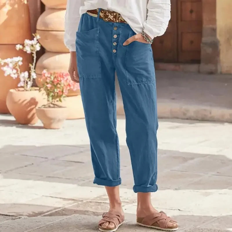 Inge Relaxed Fit Casual Pants For Women Breathable Lightweight All Day Comfort Versatile Everyday Wear