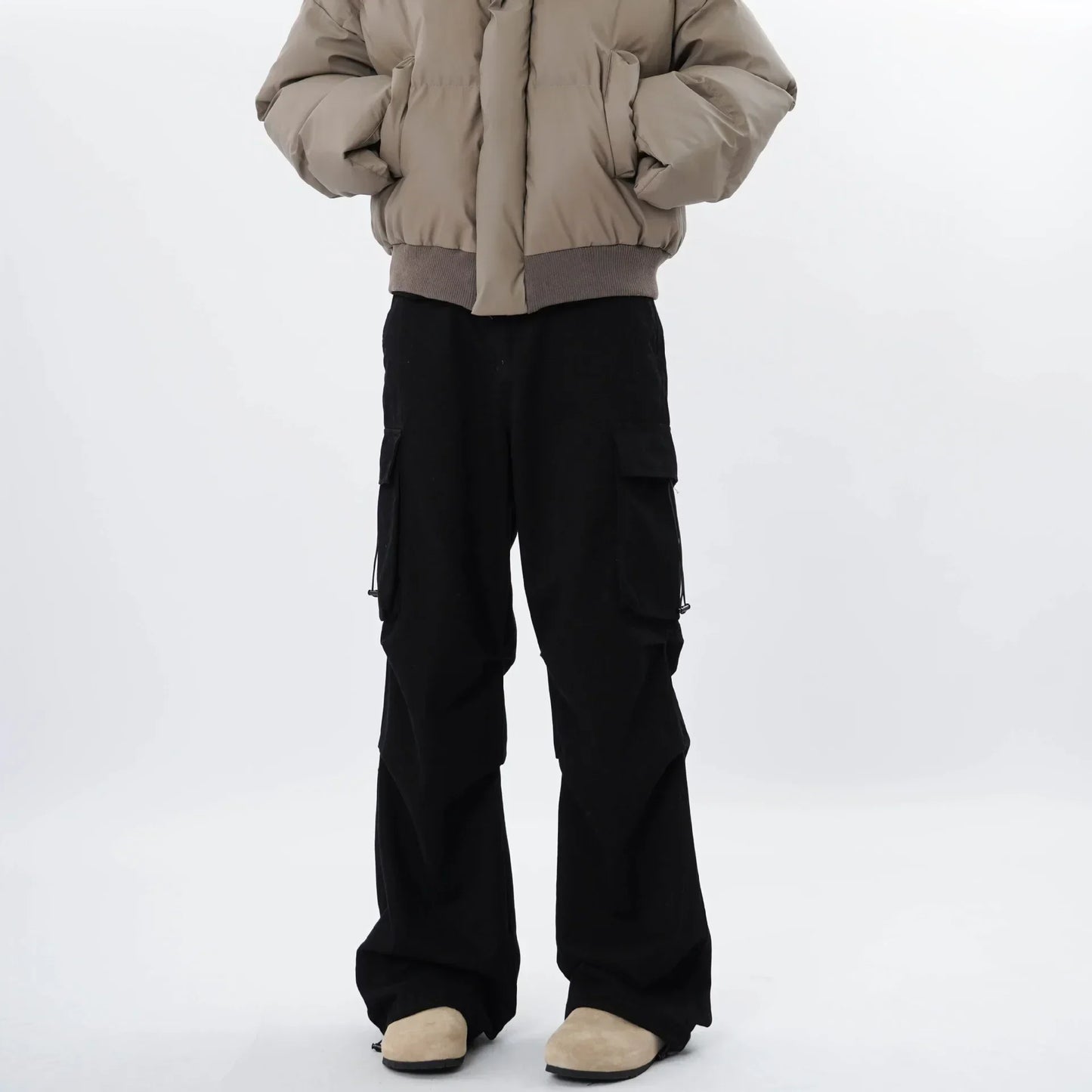 TrendAura Carpenter Work Pants - Relaxed Baggy Fit With Slight Flare Hem In Deep Seasonal Tones Soft Durable Cotton Blend