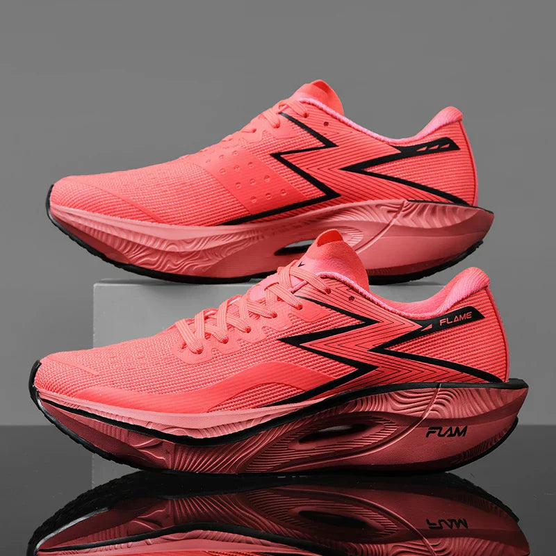 TrendAura Xcelerate V2 Running Sneakers With Carbon Plating Lightweight Moisture Wicking Mesh And Shock Absorbing Sole