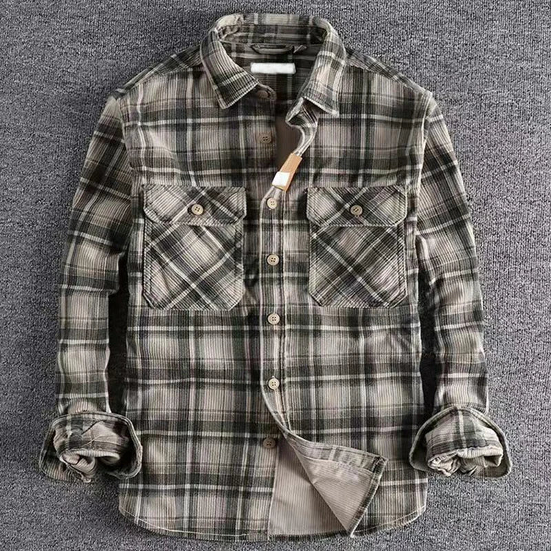 Evan Mens Casual Plaid Flannel Shirt For Everyday Comfort And Layering Warmth That Lasts