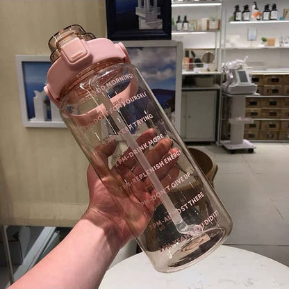 Motivating 2L Water Bottle Leakproof With Removable Straw For Fitness Enthusiasts And Busy Professionals
