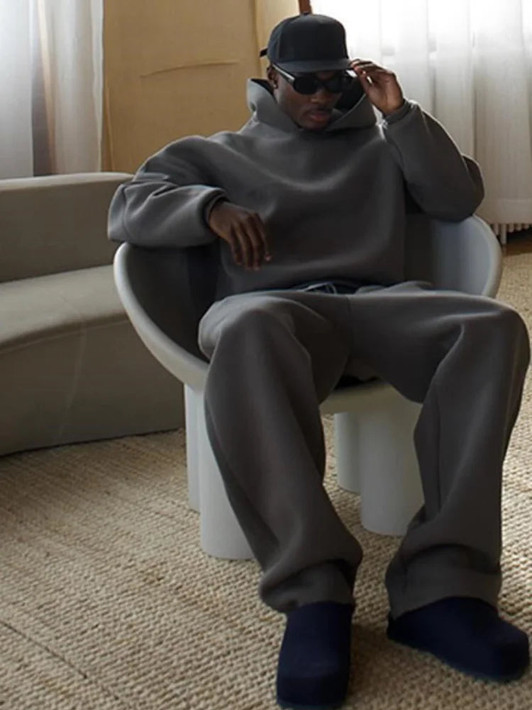 Neel Oversized Tracksuit for Men Ultimate Comfort Hooded Set With Loose Joggers For Everyday Casual Style