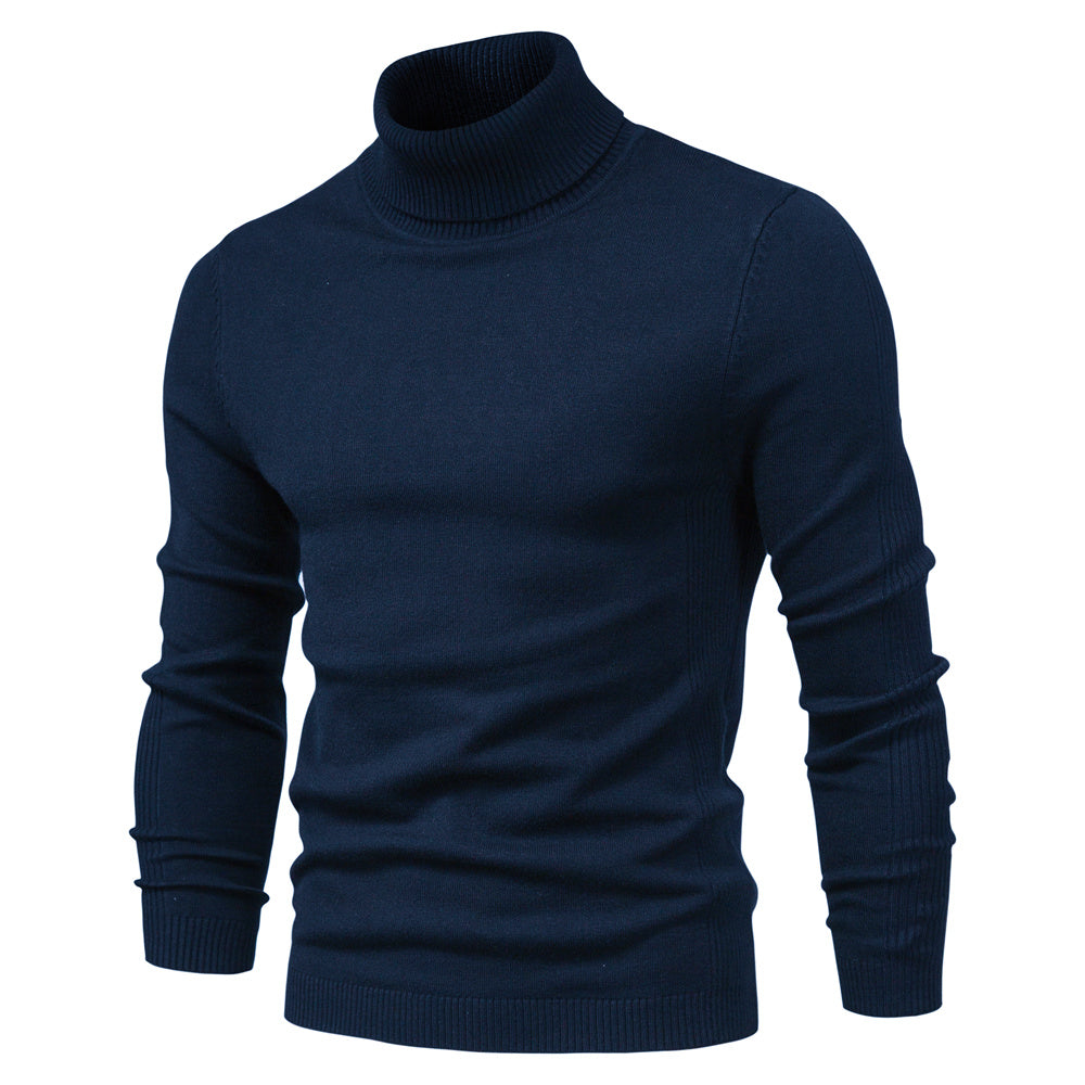 Andrew Warm Knitted High Neck Sweater For Men Cozy Turtleneck Pullover By TrendAura