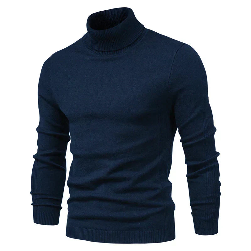 Breathable turtleneck sweater for men