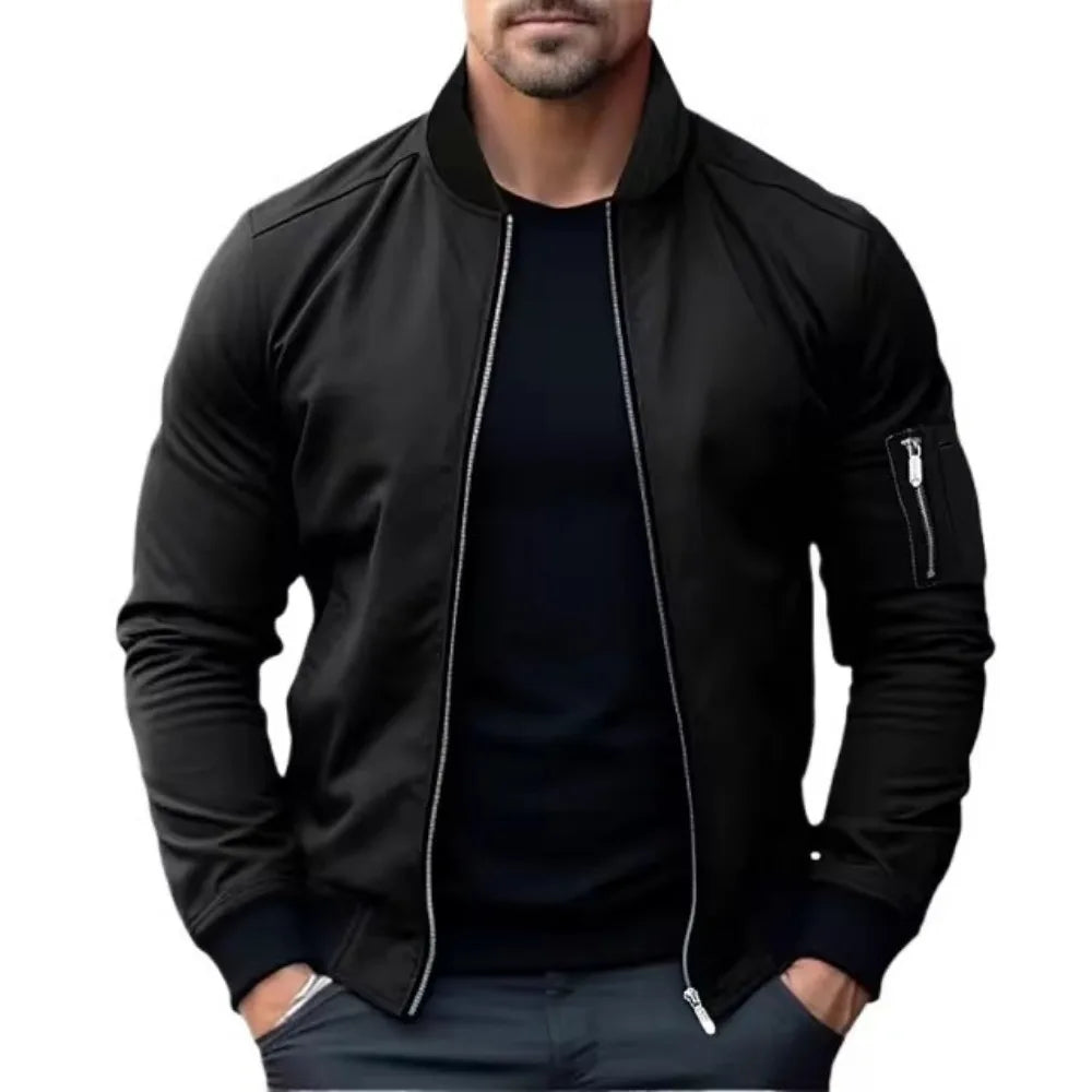 TrendAura Maverick Bomber Jacket For Men Windproof With Durable Zipper And Soft Interior Lining Year Round