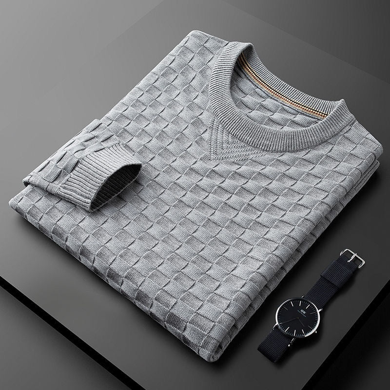 Stefan | Stylish Autumn Waffle Knit Sweater with Crew Neck for Men