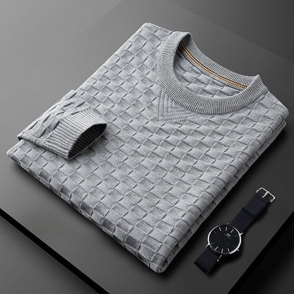 Stefan | Stylish Autumn Waffle Knit Sweater with Crew Neck for Men