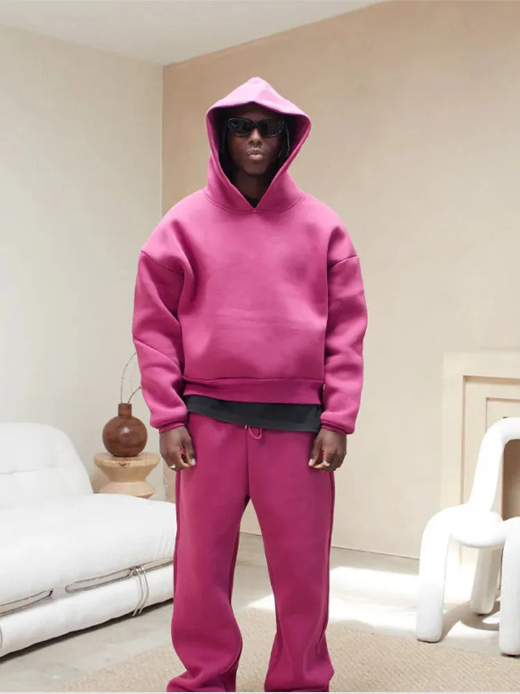Neel Oversized Tracksuit for Men Ultimate Comfort Hooded Set With Loose Joggers For Everyday Casual Style