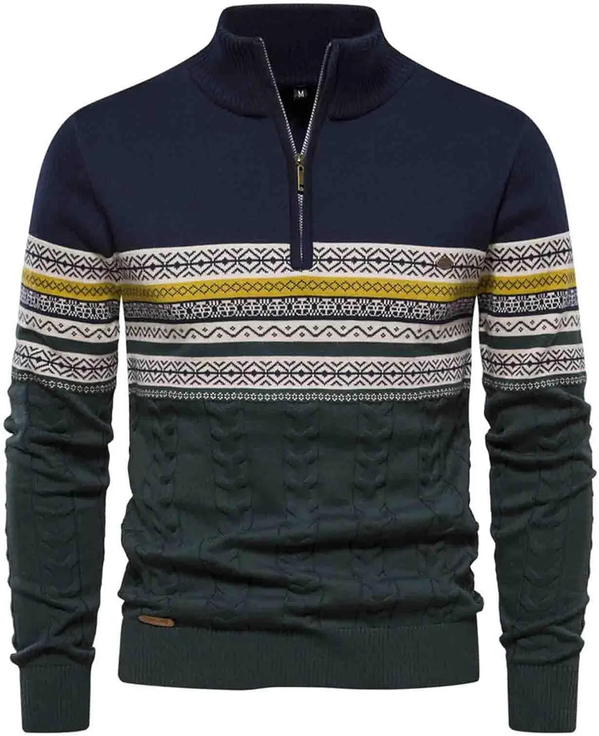 Oliver Quarter Zip Sweater By TrendAura Classic Knit Pullover With Stand Up Collar For Autumn And Winter