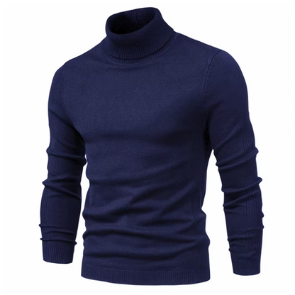 TrendAura Mens Cashmere Turtleneck Sweater Slim Fit Rib Knit Long Sleeve Warm And Stylish