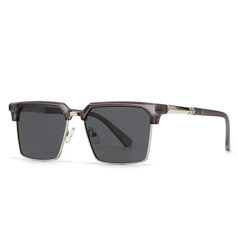 TrendAura Verve Retro Gradient Sunglasses With Gold Tone Accents UV400 Protection Unisex Square Frames