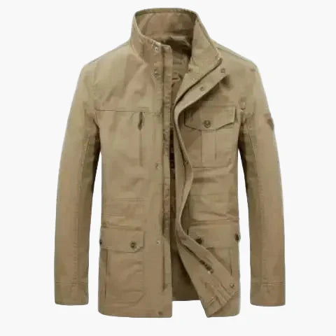 Mens Outdoor Jacket For Men Versatile Transitional Layer With Stand Up Collar And Multiple Pockets