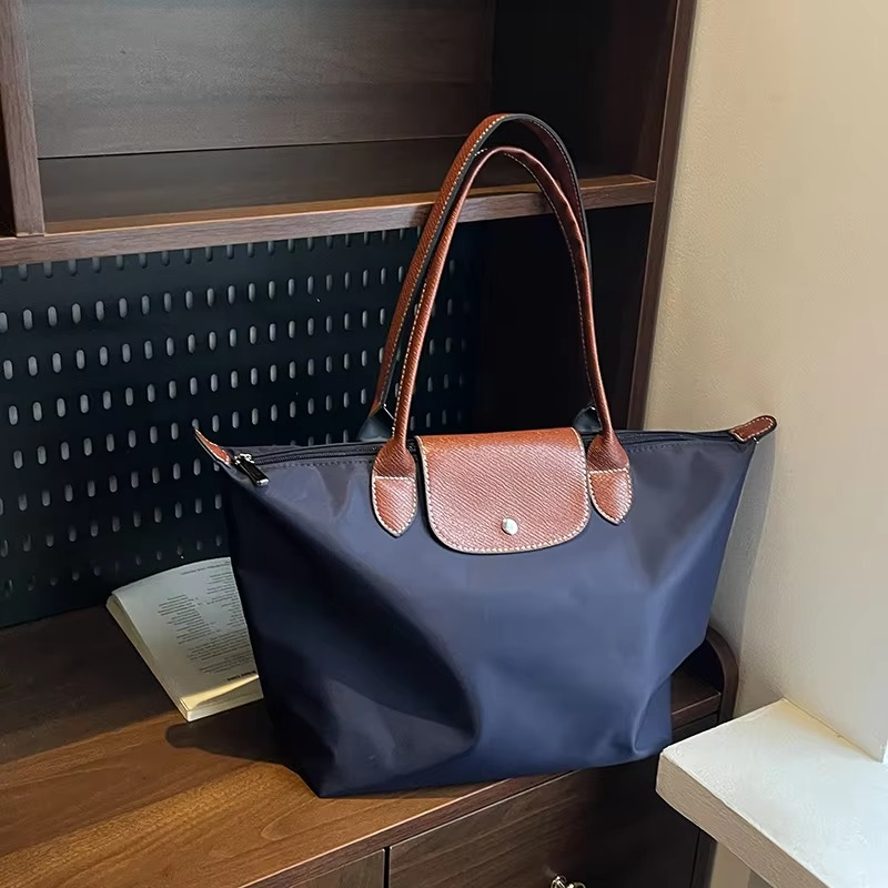 TrendAura Minimalist Nylon Shoulder Tote Bag For Women - Large Capacity And Reinforced Strap