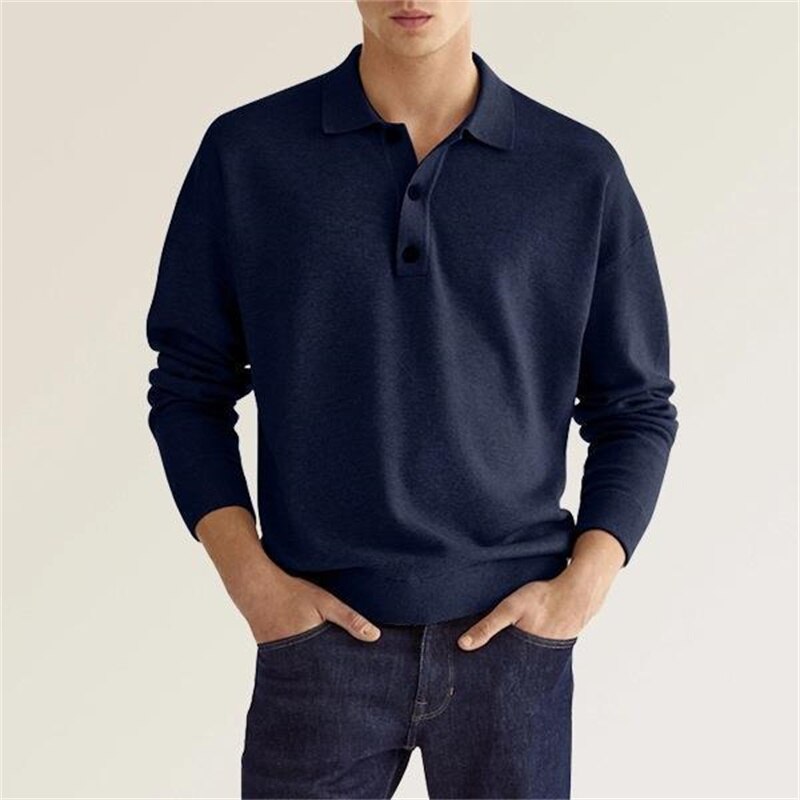 TrendAura | Polo - Long sleeve polo for men