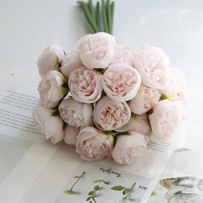 Serene Silk Floral Peony Bouquet
