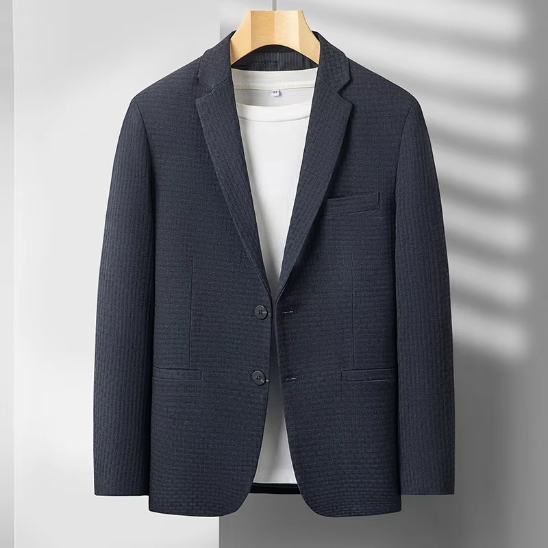 TrendAura Mens Wool Blend Tailored Suit Jacket For Business And Formal Occasions