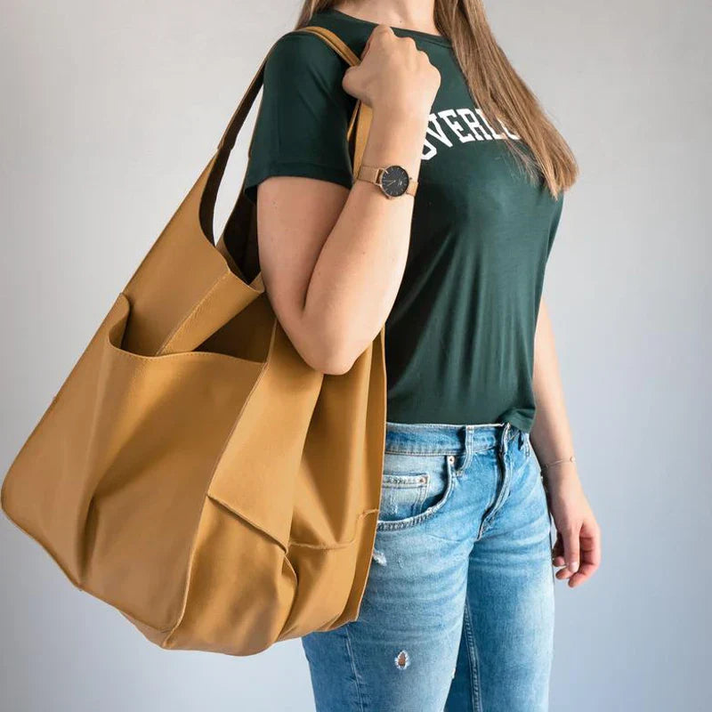TrendAura Arlo Rove Carryall Tote Bag - Supremely Spacious Leather Tote With Deep Side Pockets