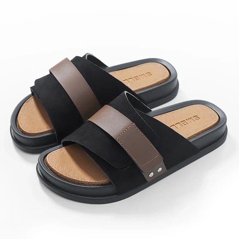 Women's Cushioned Slides with Soft Footbed and Adjustable Straps