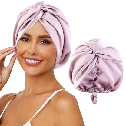 Adjustable silk turban for women - sleep and chemo cap