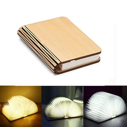 LumiFold Foldable Book Lamp With Warm Ambient Light For Cozy Reading Nook Home Decor