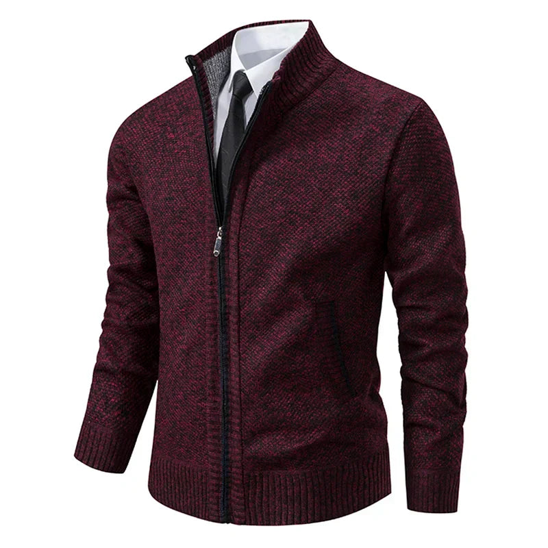 TrendAura Men's Fleece Vest Slim Fit Stand Collar Zipper Soft Warm Layering Outerwear