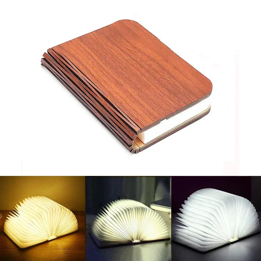 LumiFold Foldable Book Lamp With Warm Ambient Light For Cozy Reading Nook Home Decor