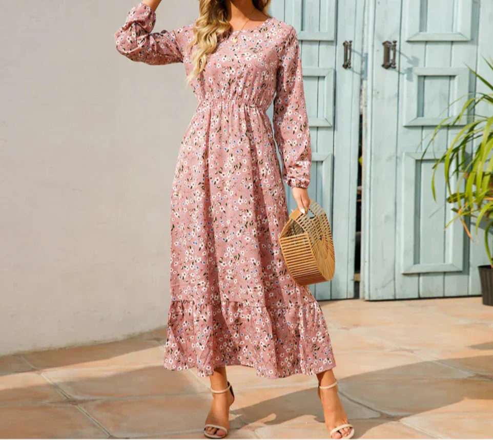 Women's Maxi Dress with Flowy Design and Adjustable Straps - TrendAura
