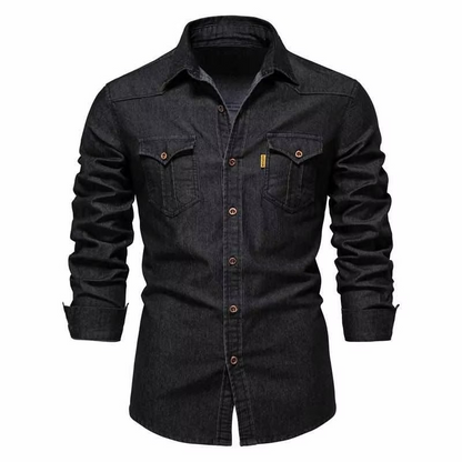 Men's Slim Fit Cotton Ice Sensation Long Sleeve Urban Shirt Breathable Moisture Wicking For City Life