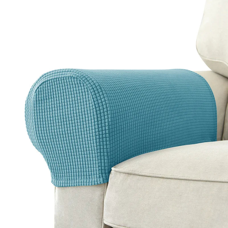 Textured Stretch Armrest Cover in Gray