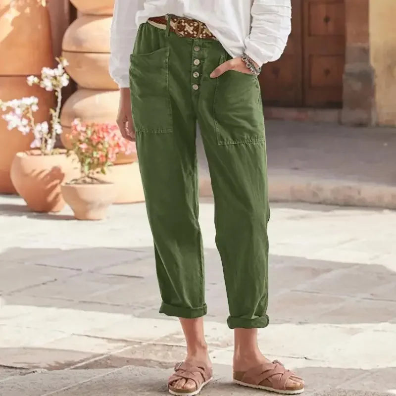 Inge Relaxed Fit Casual Pants For Women Breathable Lightweight All Day Comfort Versatile Everyday Wear