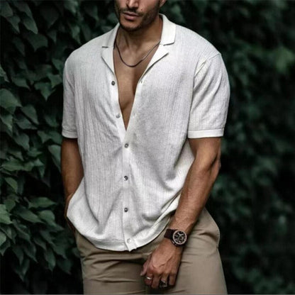 Javal Mens Cotton Shirt For Men Summer Breathable Lightweight Button Down Modern Fit