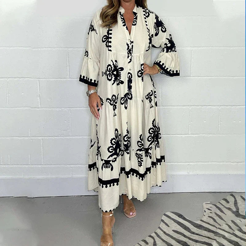 Beatrix | Printed Women's Dress with Relaxed Fit and Various Colors