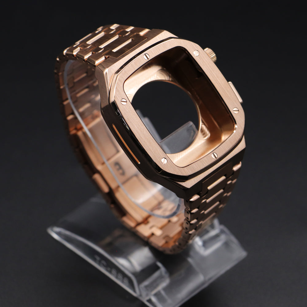 TrendAura Sentinel Apple Watch Band Stainless Steel Polished Strap Fits All Models Easy Five Minute Installation