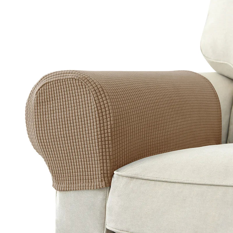 Textured Stretch Armrest Cover in Gray