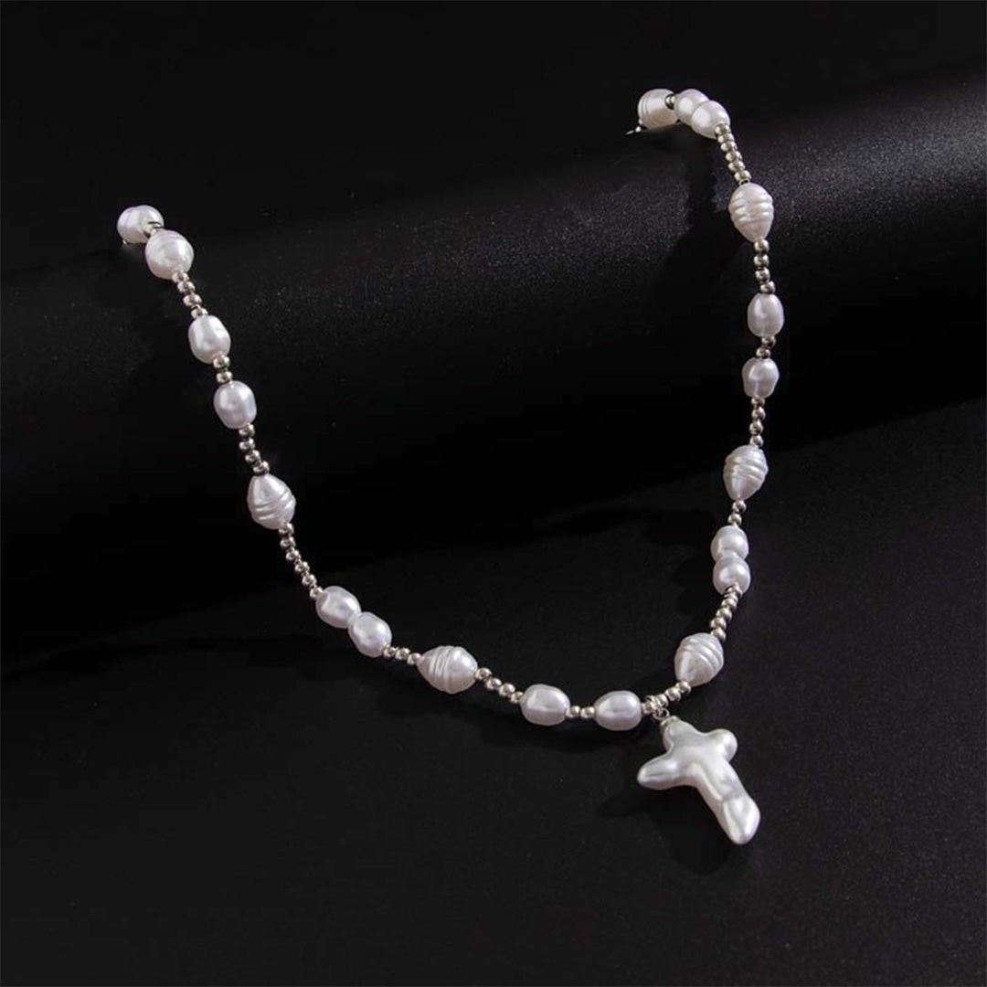 Pearl Cross Necklace