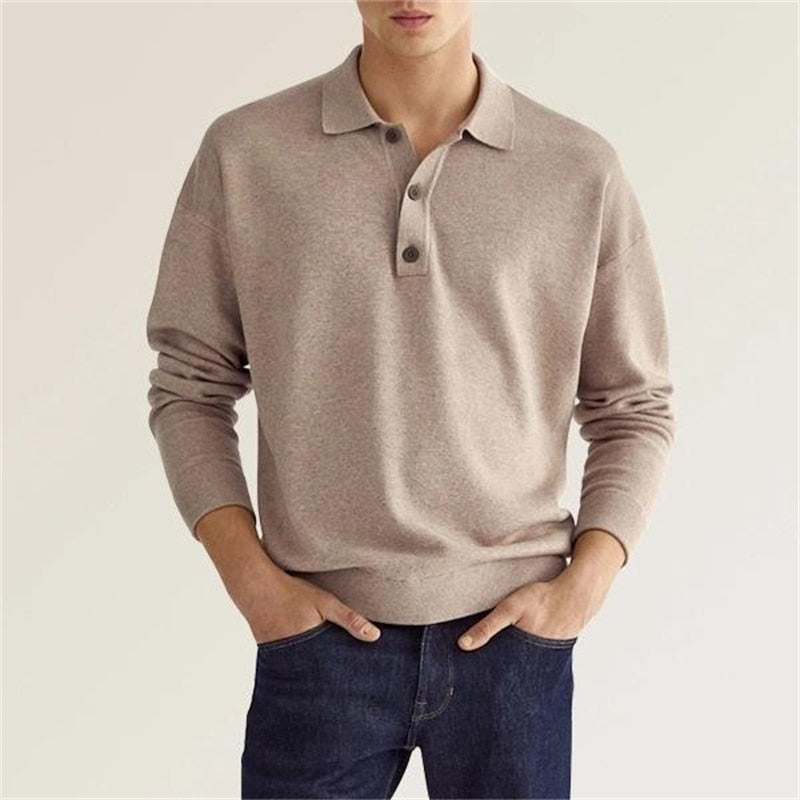 TrendAura | Polo - Long sleeve polo for men