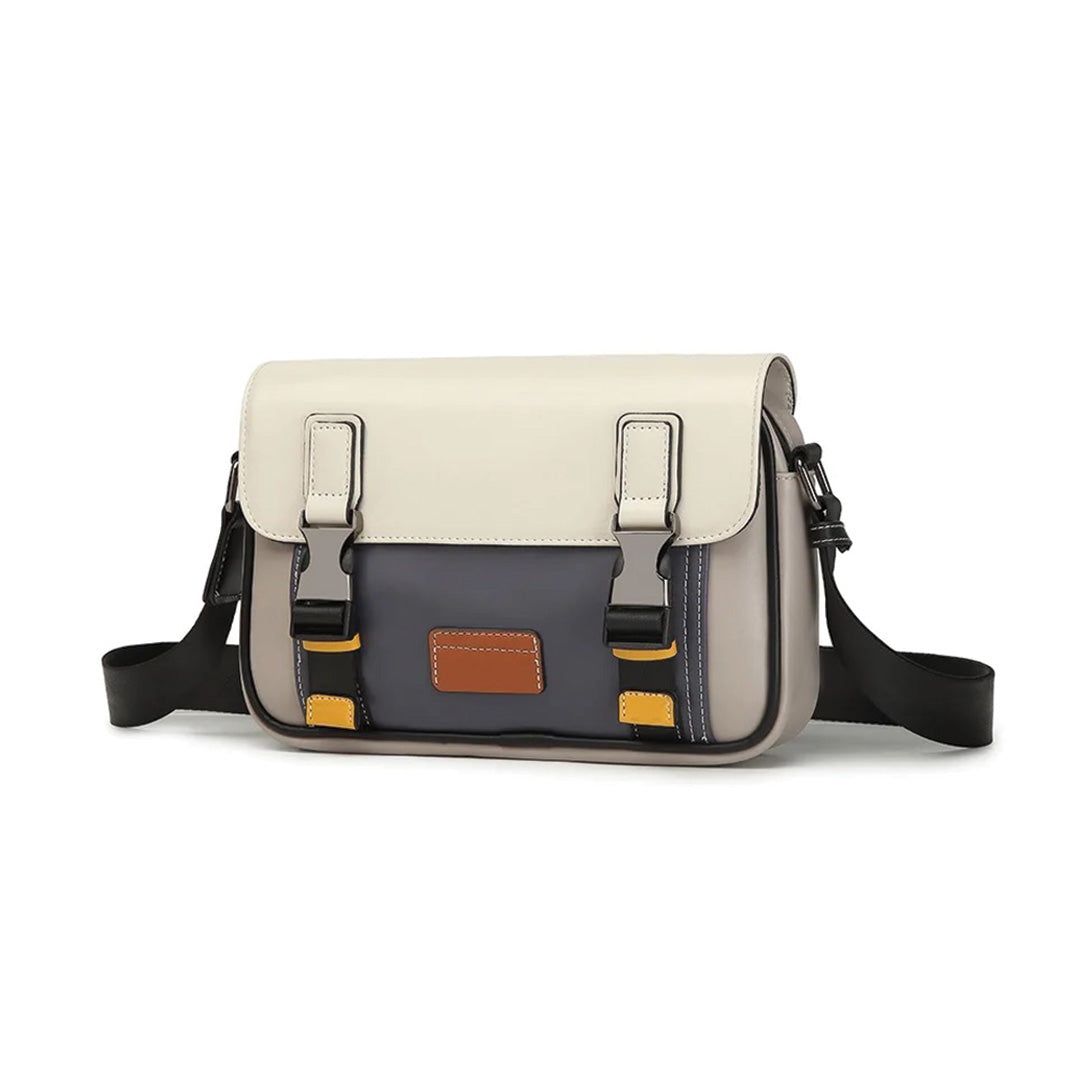 TrendAura Varsity Club Messenger Bag - Lightweight Leather Exterior with Nylon Interior and Secure Snap Closure