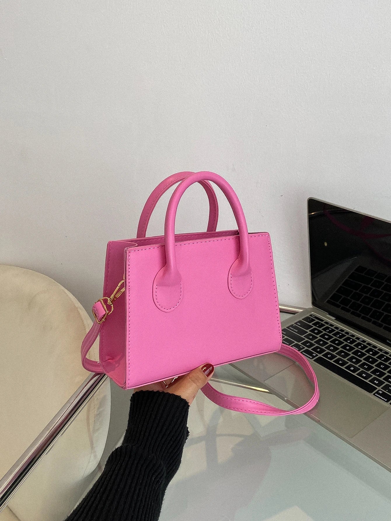 TrendAura Joan Mini Crossbody Bag - Vegan Leather Structured Silhouette Detachable Strap