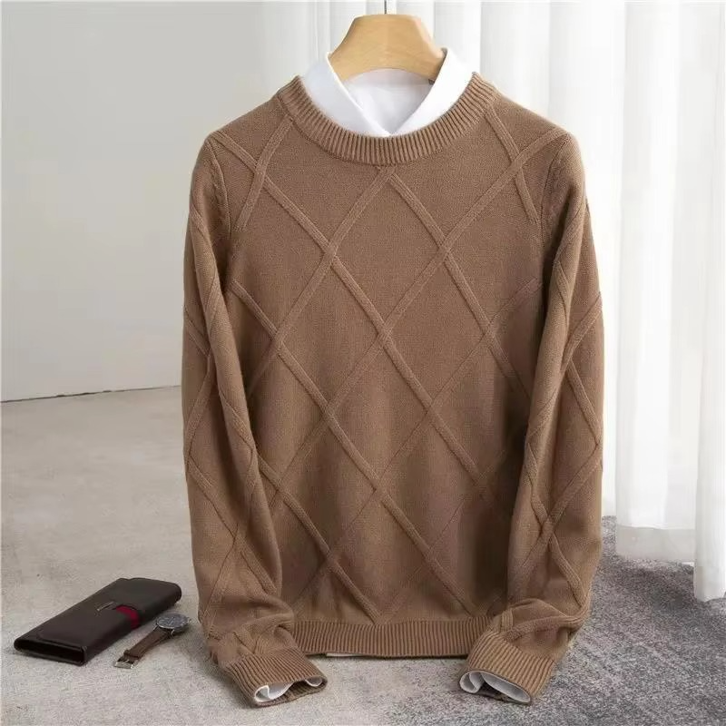 TrendAura Mens Classic Cashmere Crewneck Sweater For Warmth And Timeless Style Everyday Cozy