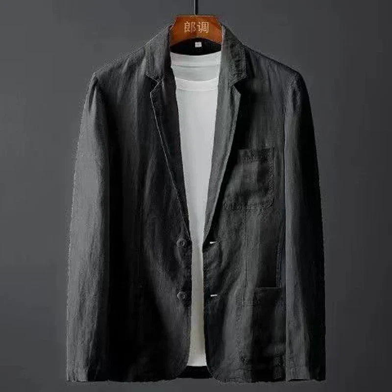 Hollis Vintage Wash Cotton Blazer For Men Lightweight Unlined Casual Jacket Versatile Everyday Wear