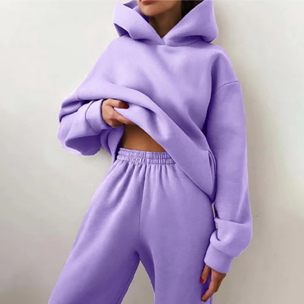 Women's Tracksuit - Oversized Hoodie & Joggers - Soft Cotton - Relaxed Fit