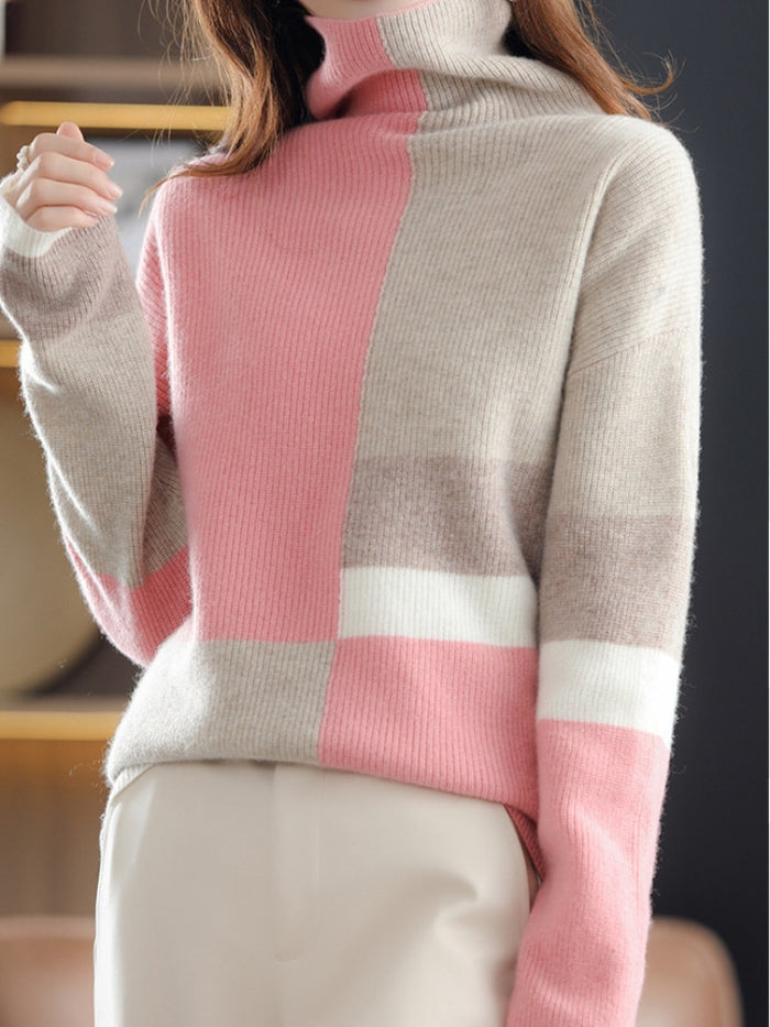 Eloura-Moda | Patterned sweater with a turtleneck