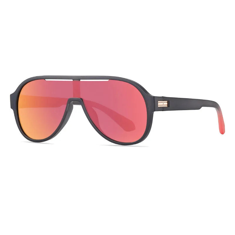 Maverik Jetliner Polarized Mirror Sunglasses Blue TR90 Frame For Men Road Tuned Lens Curve UV Protection