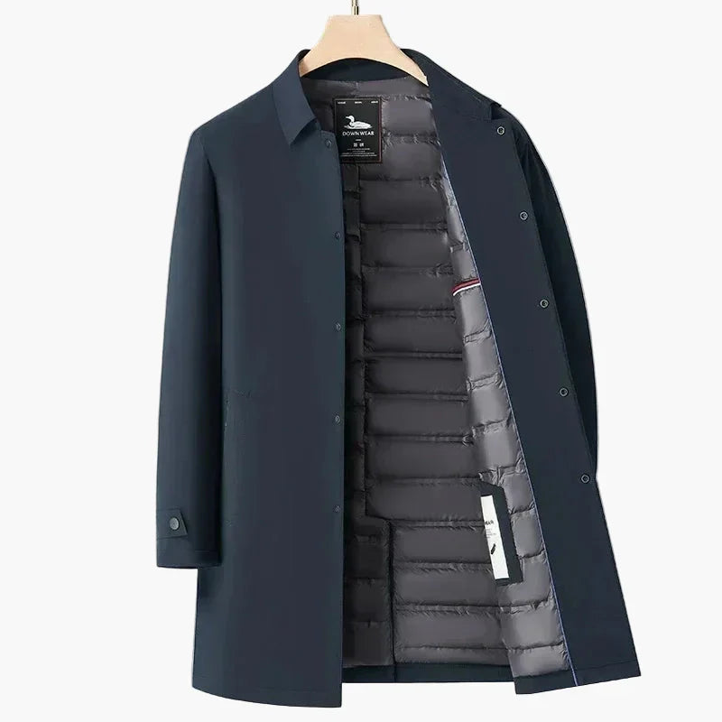 Mens Transitional Jacket With Stand Up Collar For Professionals Elegant City Style
