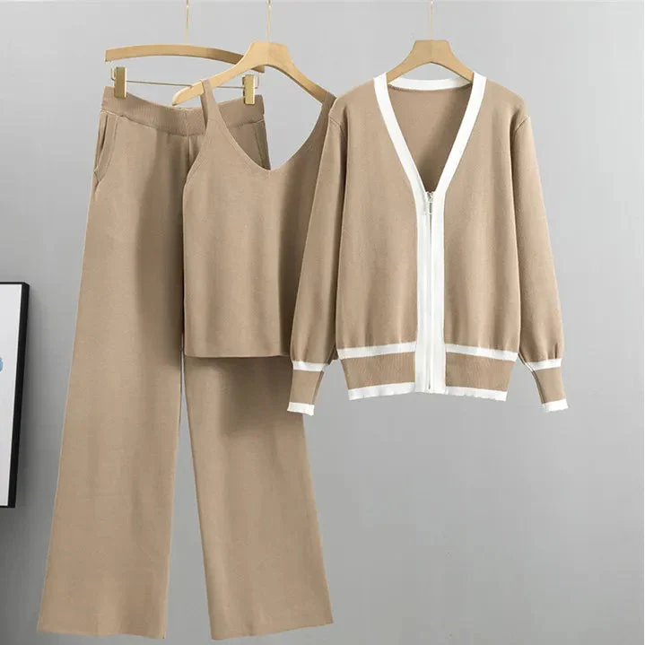 Matching Cardigans Lauren | Womenโs Relaxed Fit Cardigan With Matching Pants โ TrendAura