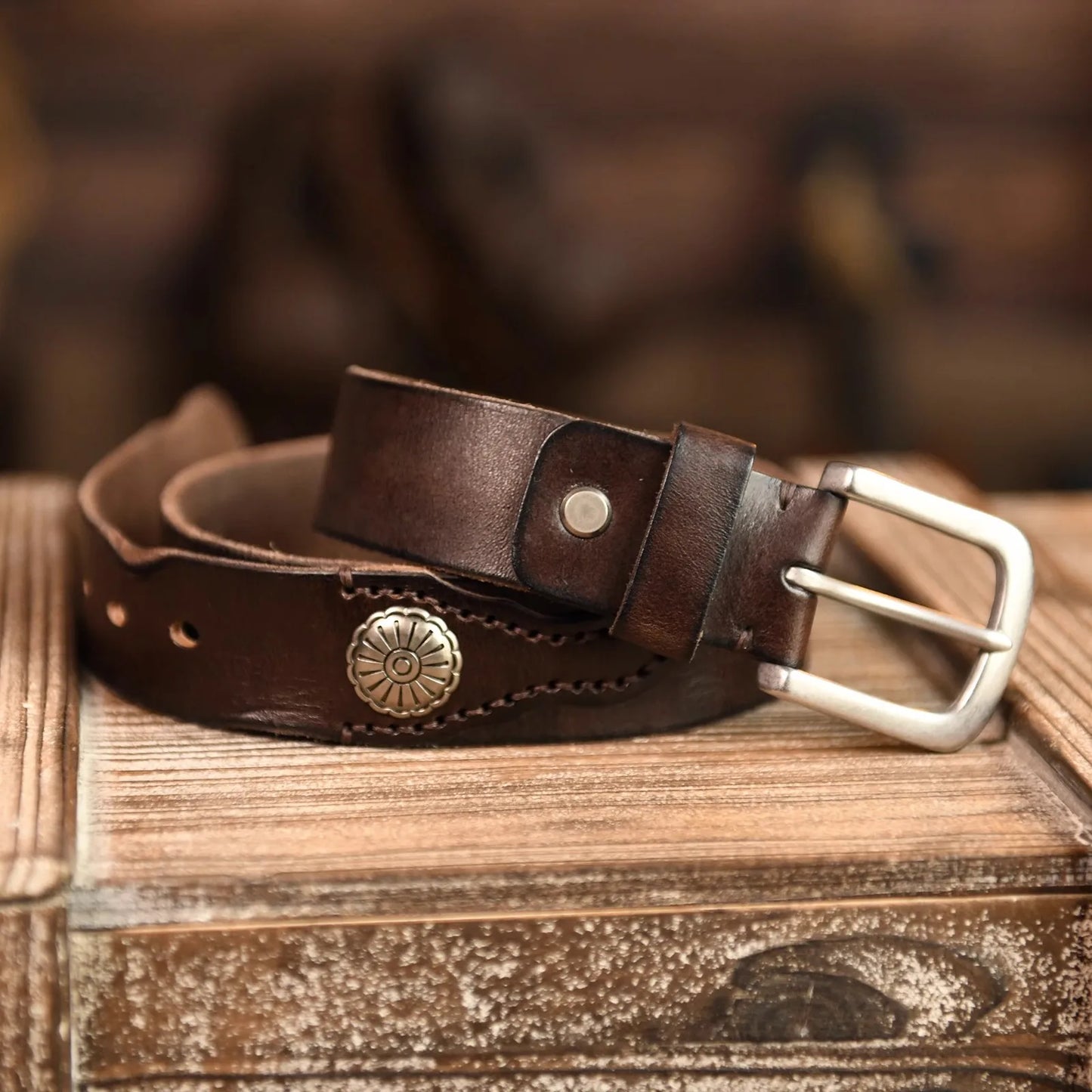 Distressed Leather Belt